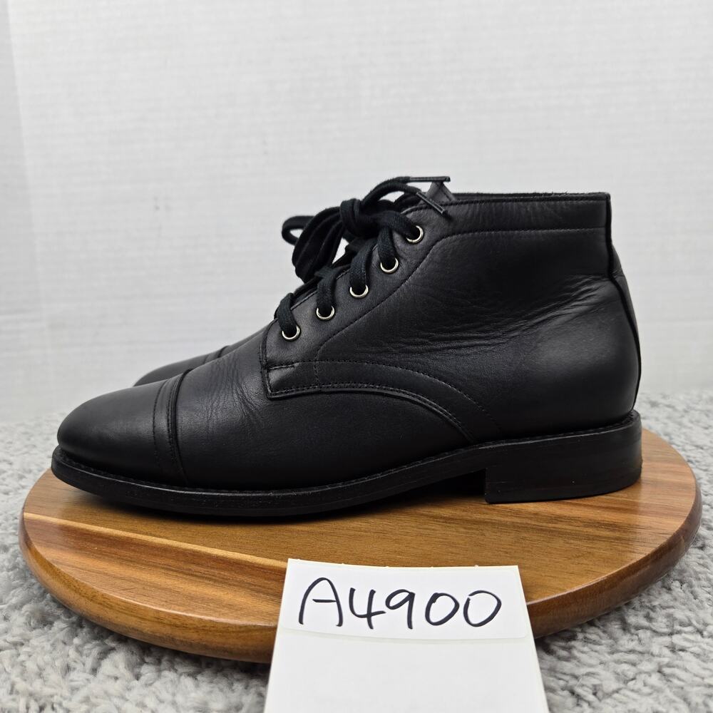 Thursday Boot Co. Mens 8 Cadet Black Leather Cap Toe Casual Lifestyle Daily
